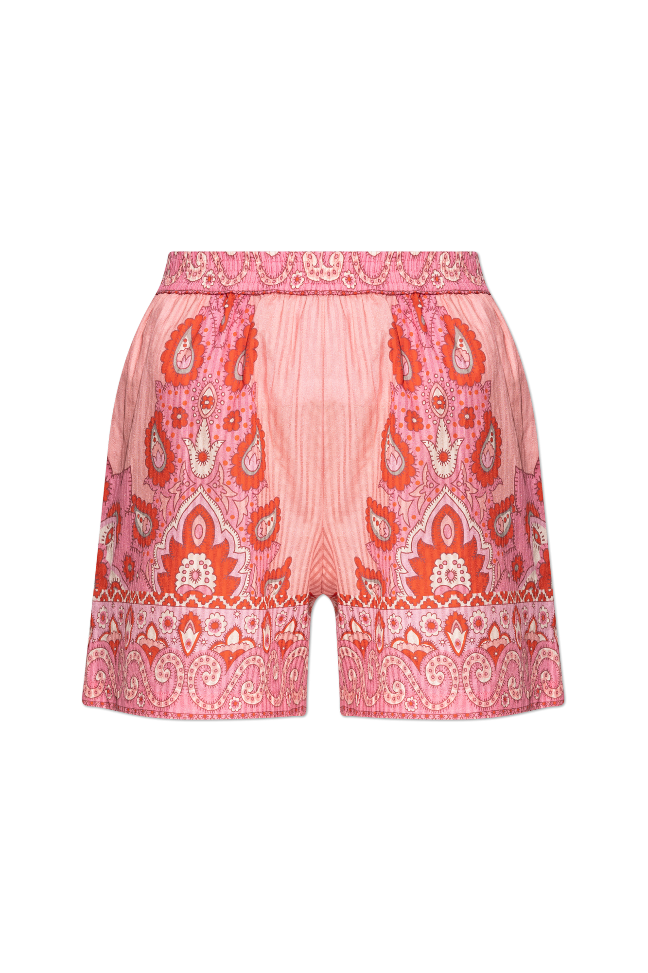 Red Shorts with decorative print Etro - Vitkac Italy